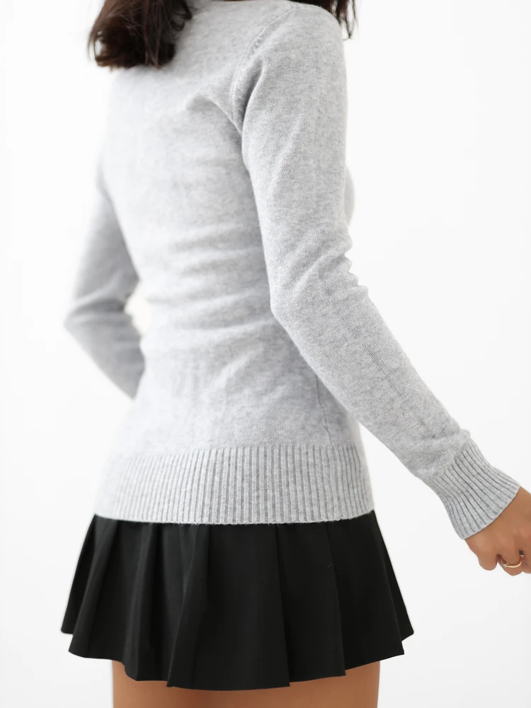 Italy Moda Sweter-IR-SW-JK7879.76-pilka