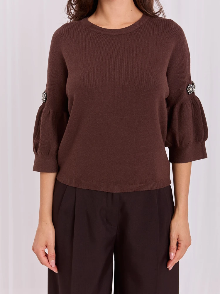 Italy Moda Sweter-IR-SW-JK8723A.01P-ruda