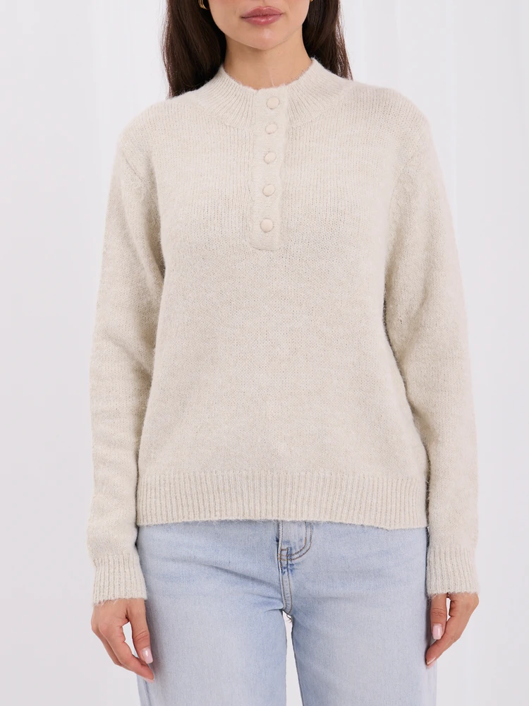 Italy Moda Sweter-IR-SW-K17003.99-jasny smėlio spalva