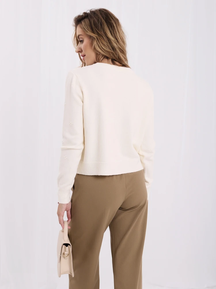 Italy Moda Sweter-IR-SW-QF3038.01-ecru