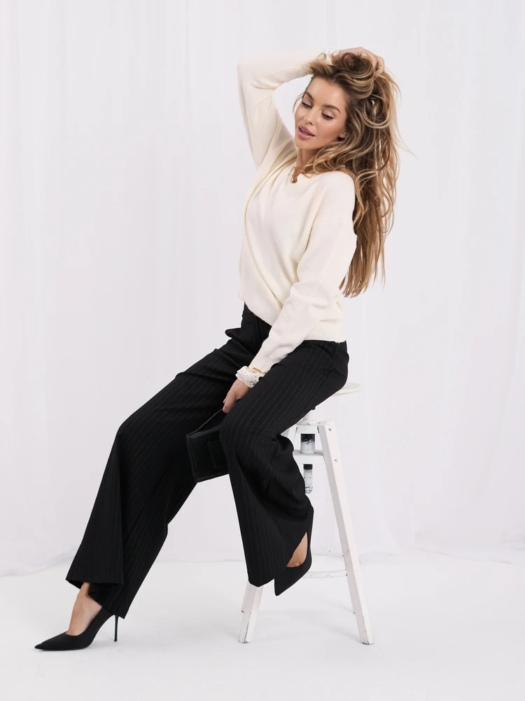Italy Moda Sweter-IR-SW-QF3051.02-ecru