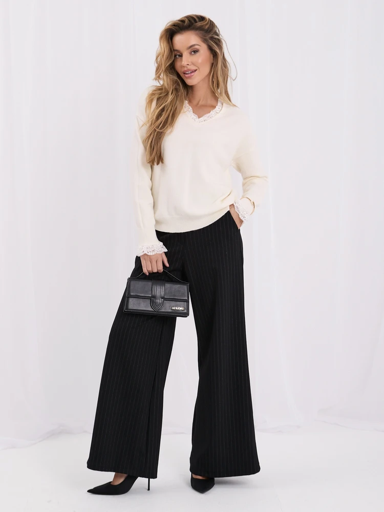 Italy Moda Sweter-IR-SW-QF3051.02-ecru