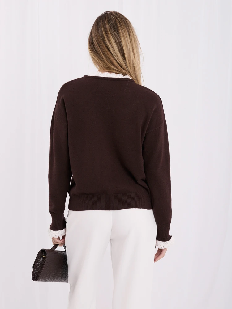 Italy Moda Sweter-IR-SW-QF3051.02-ruda