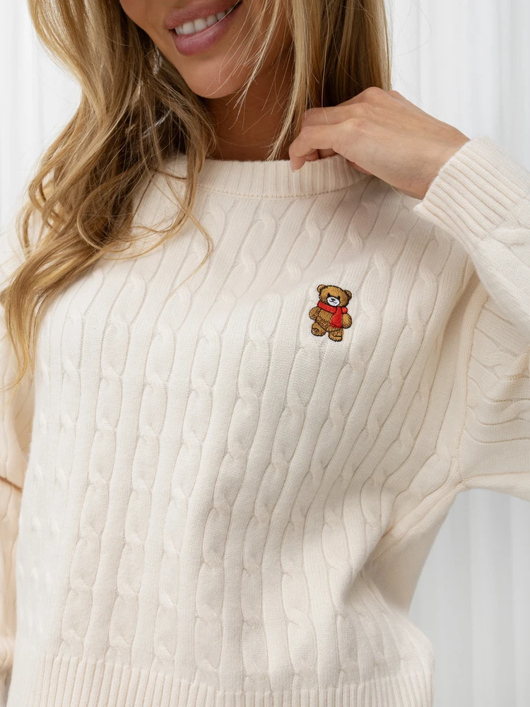 Italy Moda Sweter-IR-SW-QF3080.70-jasny smėlio spalva