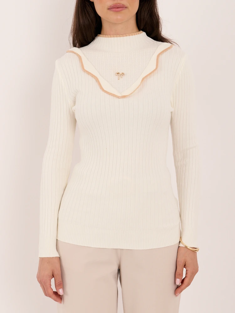 Italy Moda Sweter-IR-SW-RR1316.34-ecru