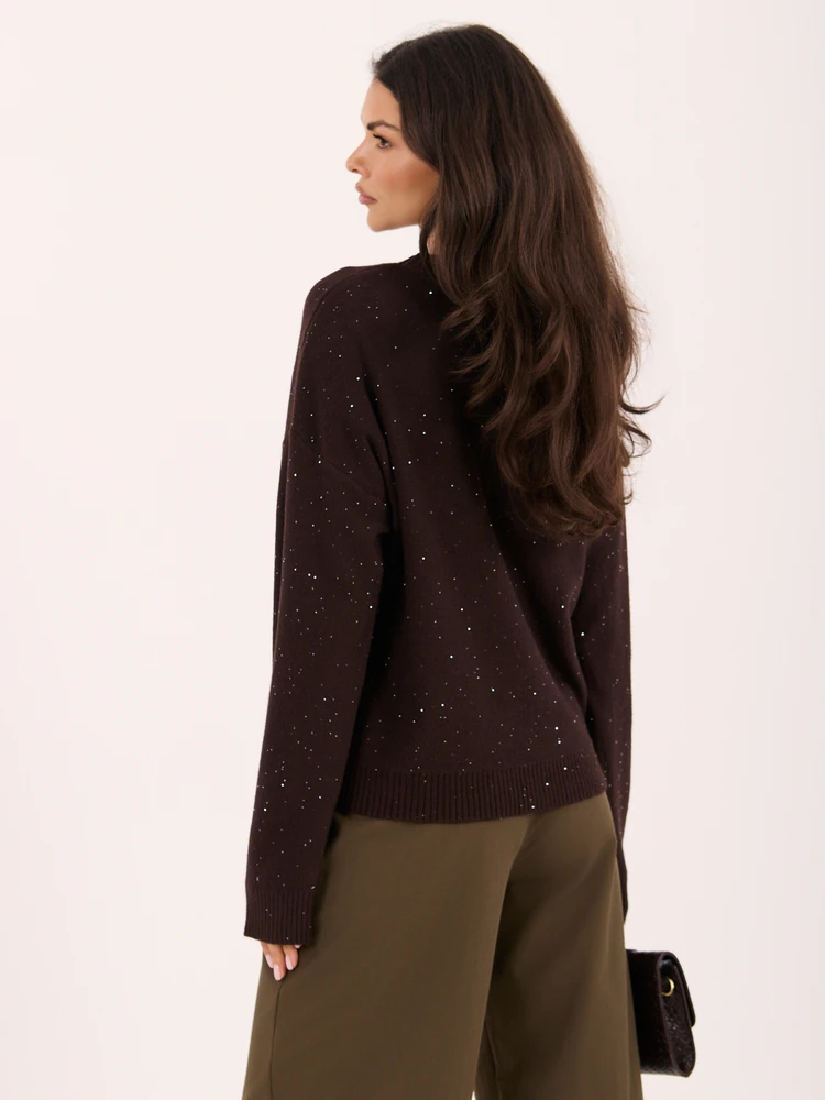 Italy Moda Sweter-IR-SW-W2693.29-ciemny ruda