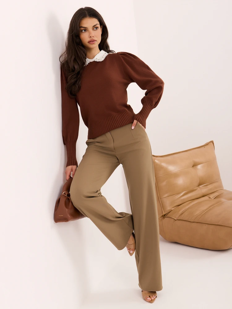 Italy Moda Sweter-IR-SW-YM926.13-jasny ruda