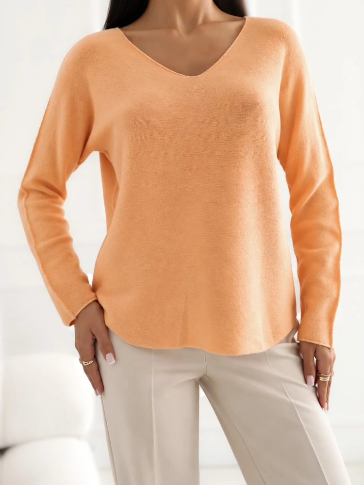 Italy Moda Sweter-IT-SW-0810.28-jasny oranžinė