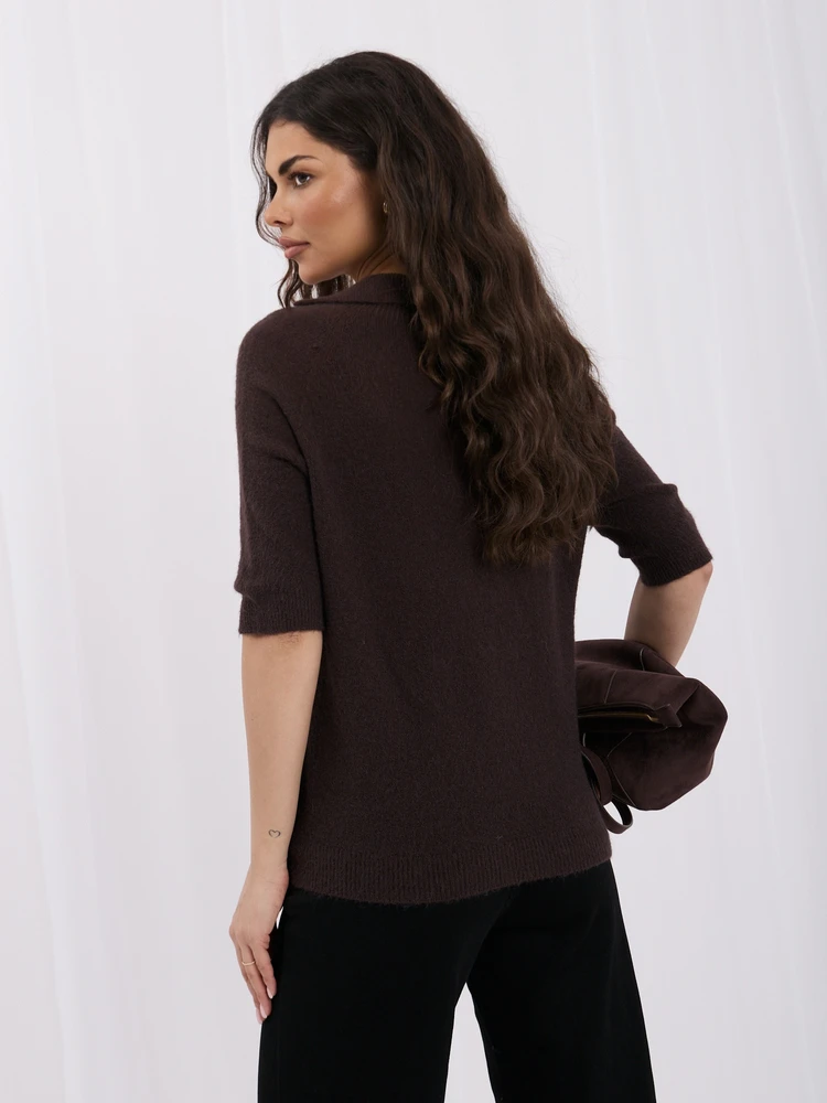 Italy Moda Sweter-IT-SW-2601.31-ciemny ruda