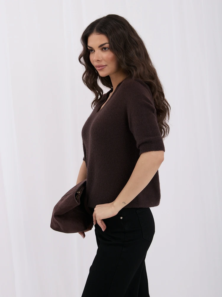 Italy Moda Sweter-IT-SW-2601.31-ciemny ruda
