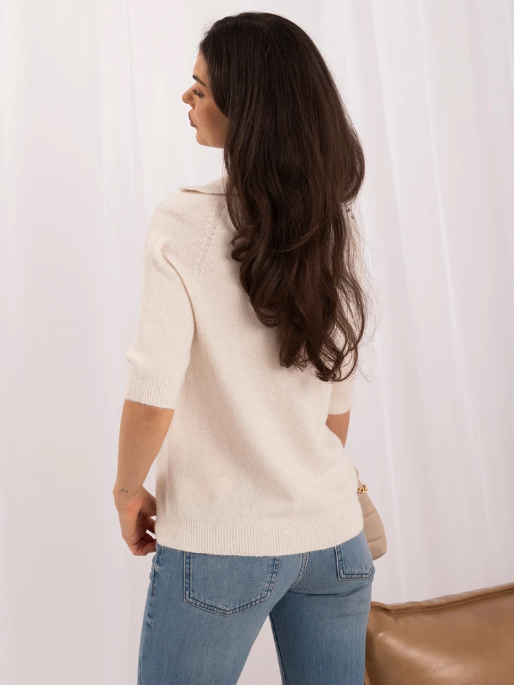 Italy Moda Sweter-IT-SW-2601.51-jasny smėlio spalva
