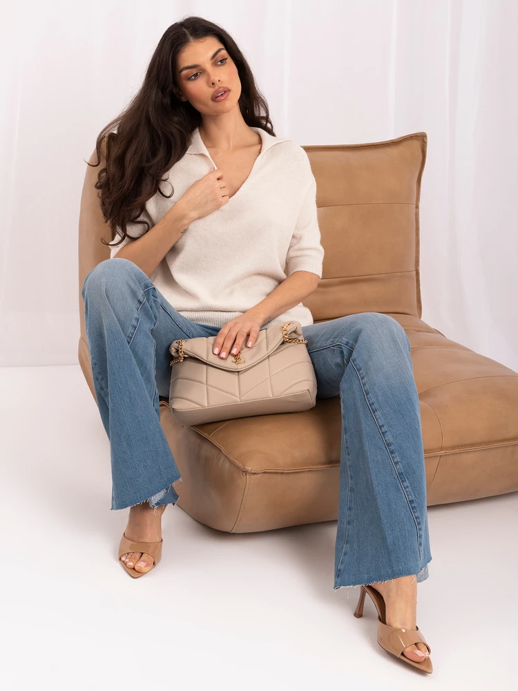 Italy Moda Sweter-IT-SW-2601.51-jasny smėlio spalva