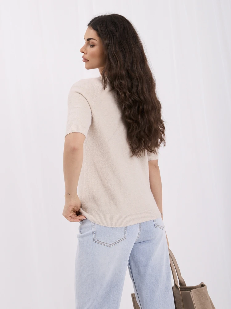 Italy Moda Sweter-IT-SW-2603.27-jasny smėlio spalva