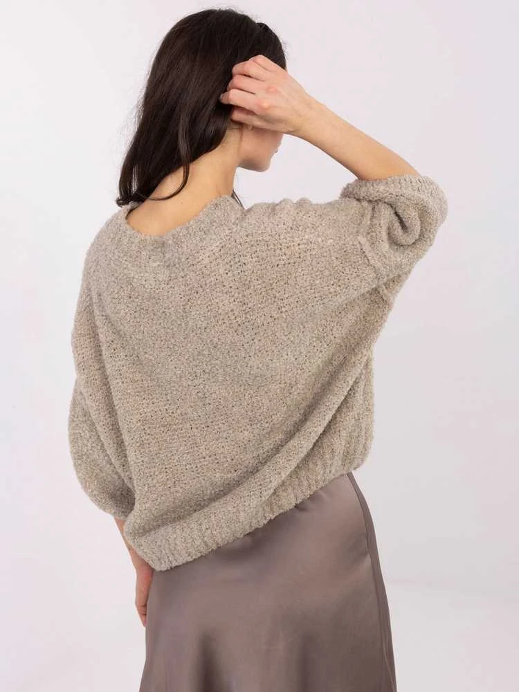 Italy Moda Sweter-IT-SW-72802.77-smėlio spalva