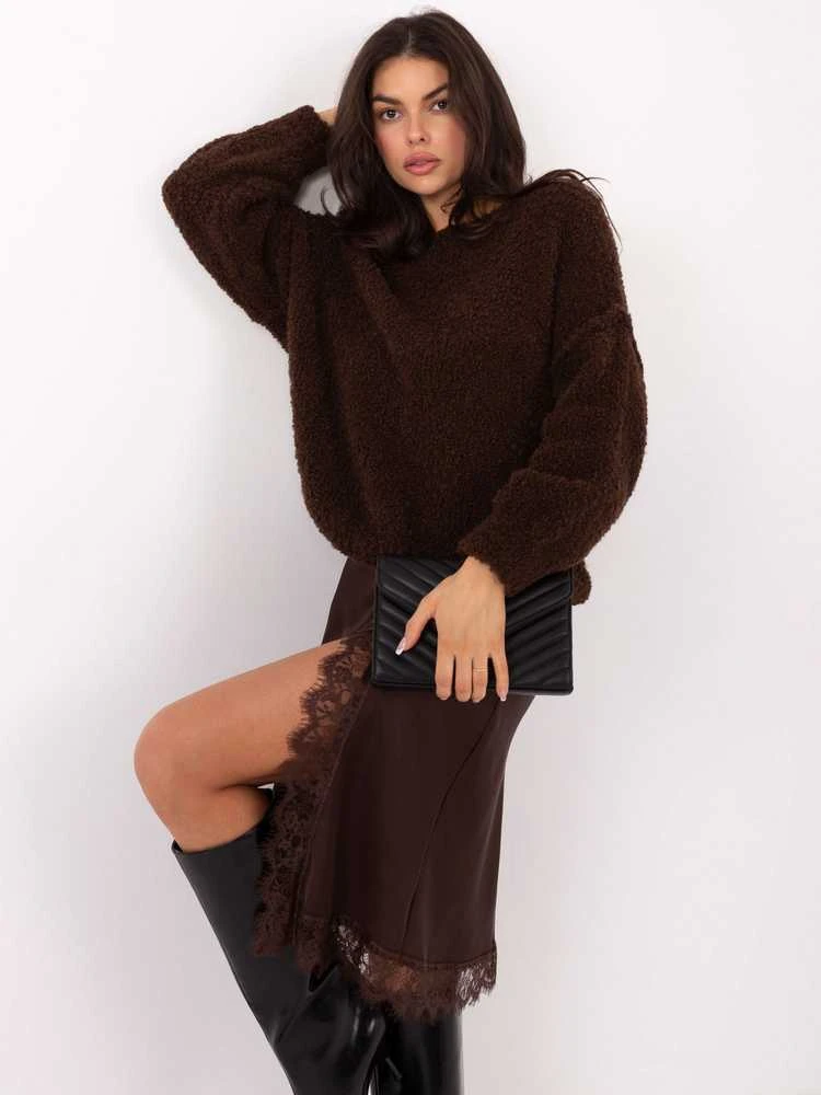 Italy Moda Sweter-IT-SW-72806.75-ciemny ruda