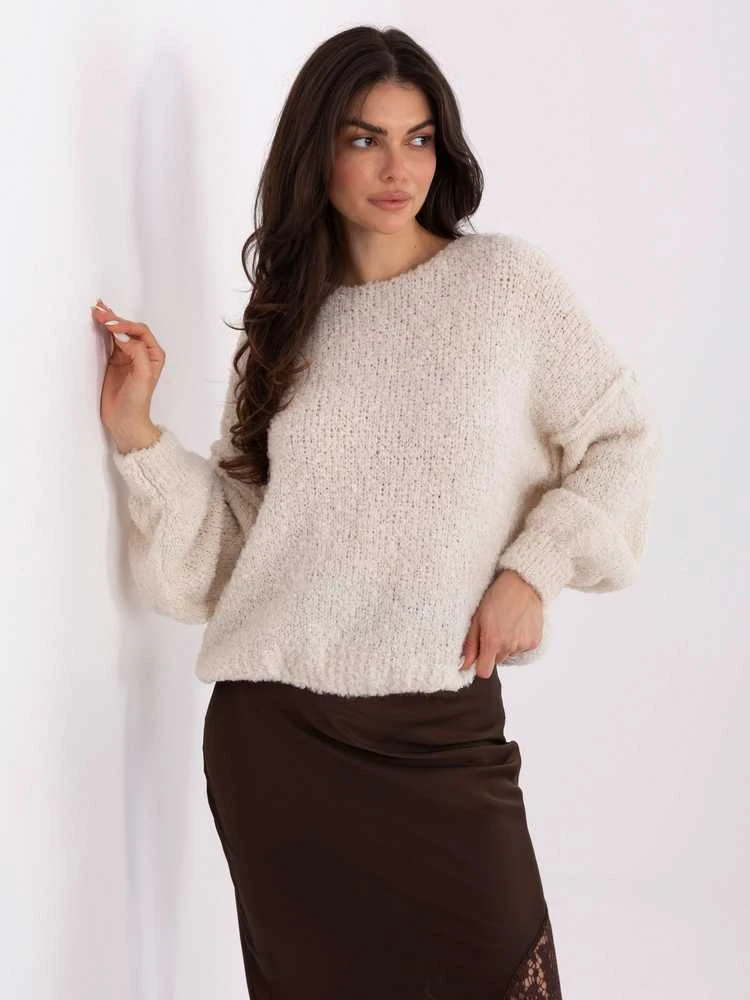Italy Moda Sweter-IT-SW-72806.75-jasny smėlio spalva