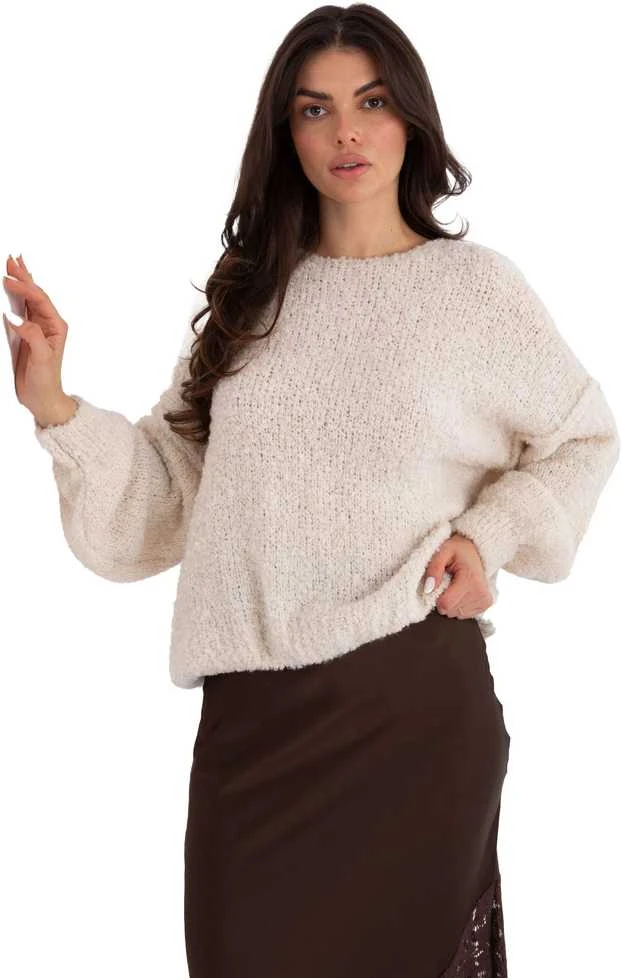 Italy Moda Sweter-IT-SW-72806.75-jasny smėlio spalva