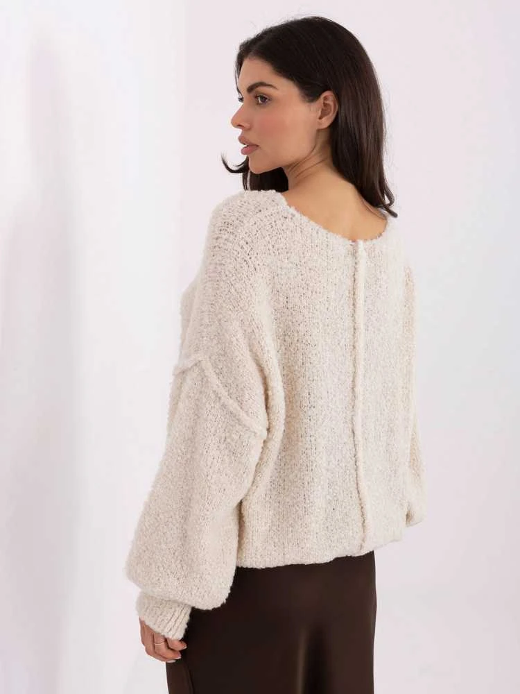 Italy Moda Sweter-IT-SW-72806.75-jasny smėlio spalva