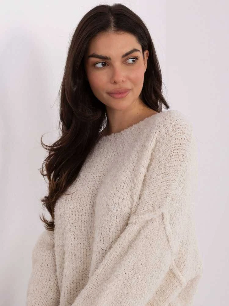 Italy Moda Sweter-IT-SW-72806.75-jasny smėlio spalva