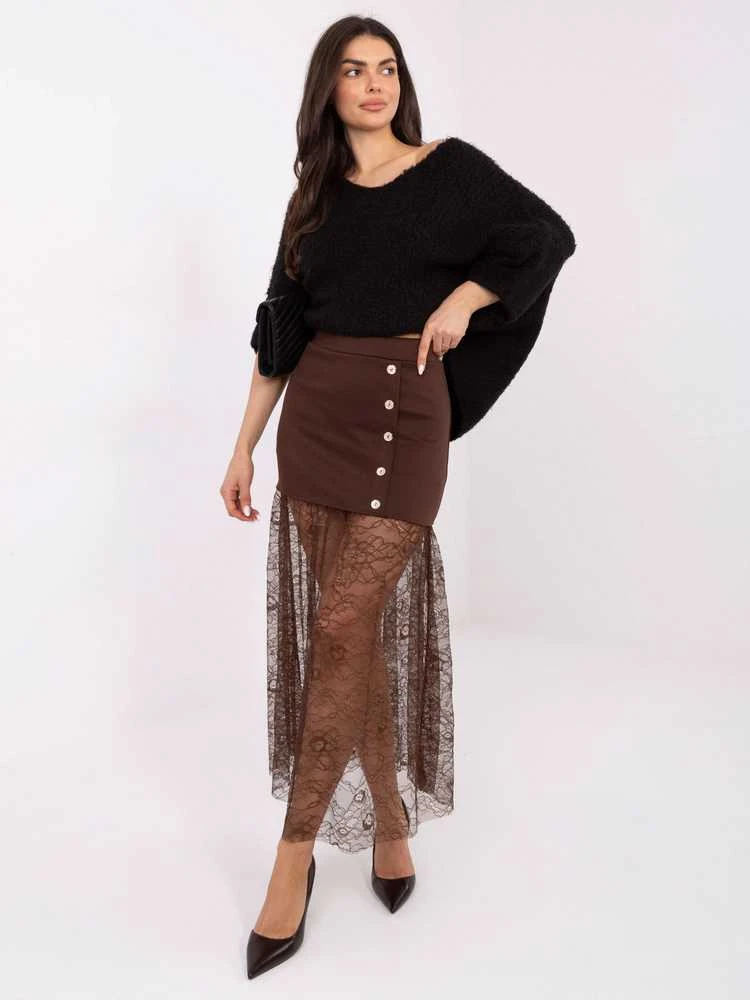 Italy Moda Sweter-IT-SW-7703.70-juoda