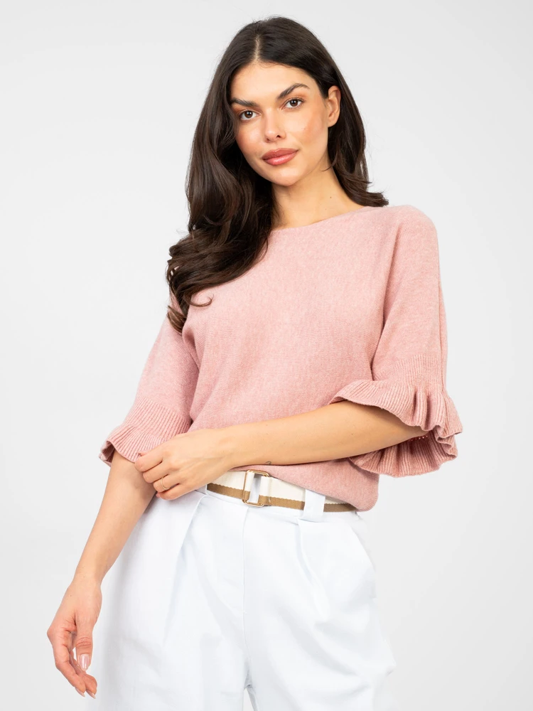 Italy Moda Sweter-IT-SW-99244.65-ciemny rožinė