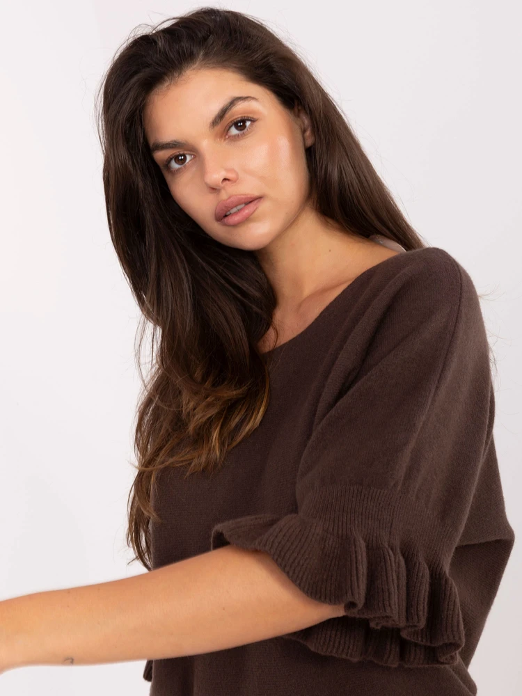 Italy Moda Sweter-IT-SW-99244.65-ciemny ruda