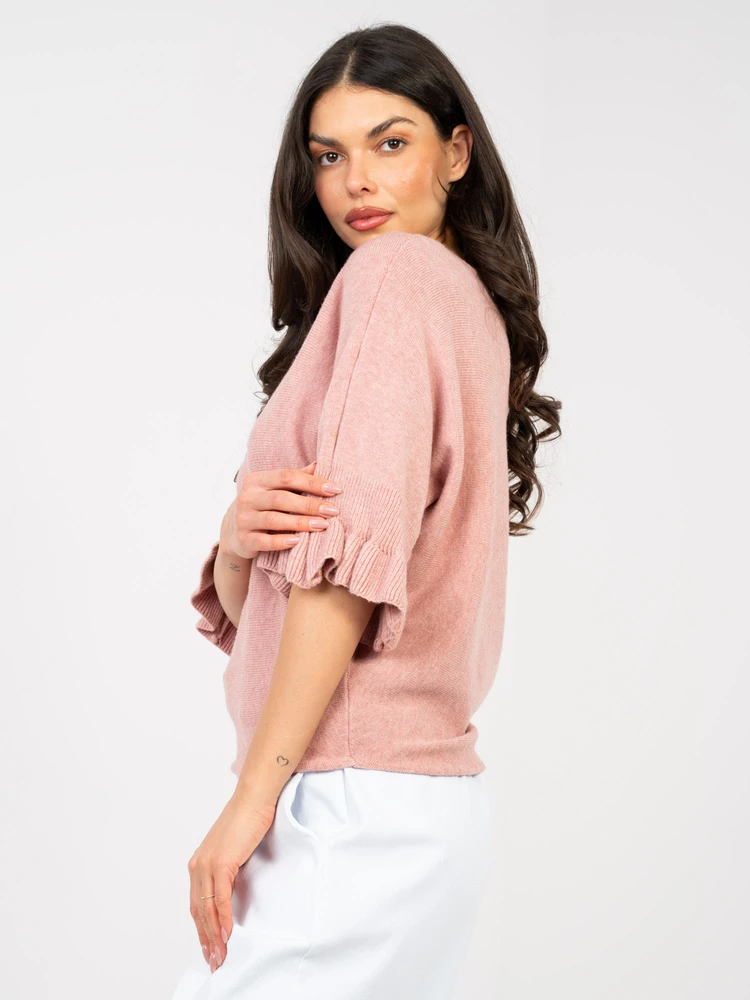 Italy Moda Sweter-IT-SW-99244.65-ciemny rožinė