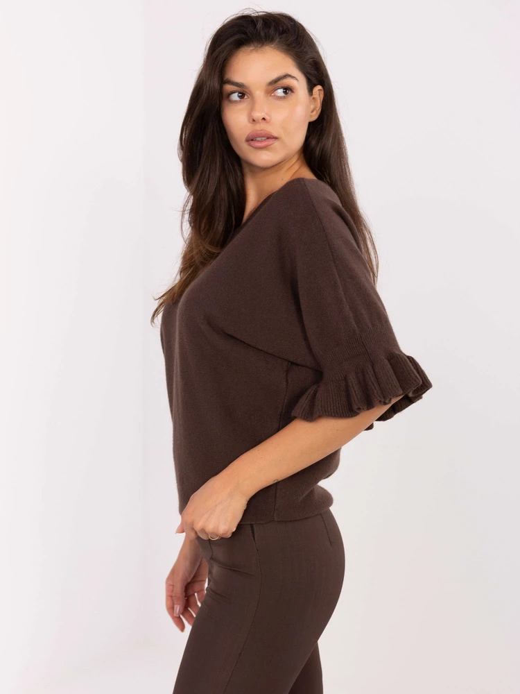 Italy Moda Sweter-IT-SW-99244.65-ciemny ruda