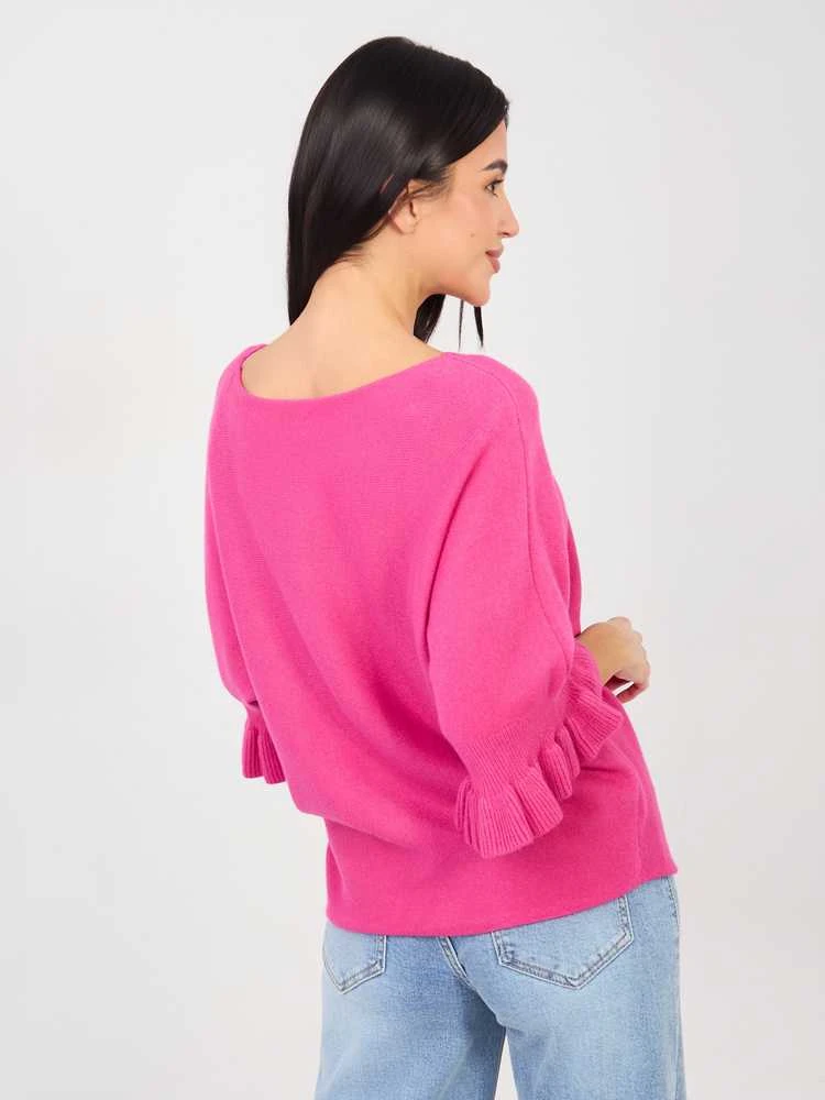 Italy Moda Sweter-IT-SW-99244.65-fuksjowy