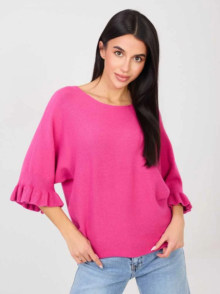 Italy Moda Sweter-IT-SW-99244.65-fuksjowy