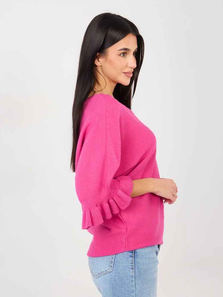 Italy Moda Sweter-IT-SW-99244.65-fuksjowy