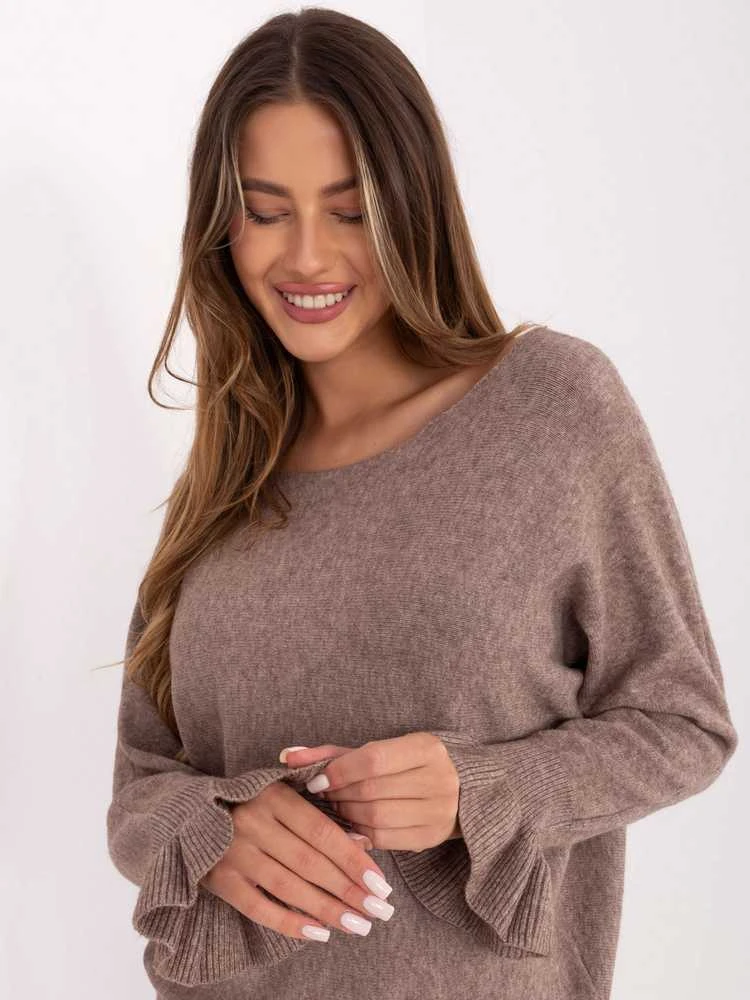 Italy Moda Sweter-IT-SW-99717.89-ciemny bezowy