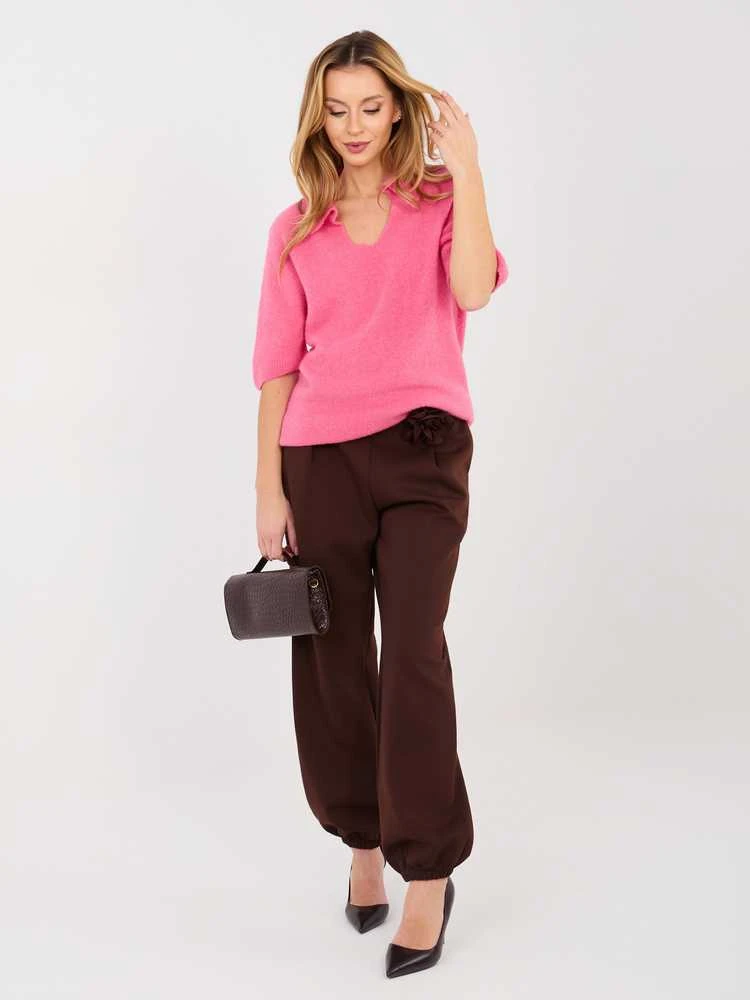 Italy Moda Sweter-MI-SW-0120.16-ciemny rožinė