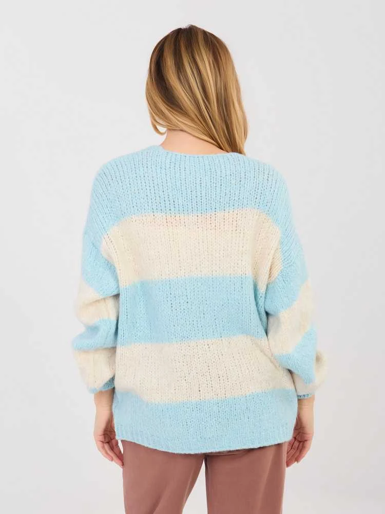 Italy Moda Sweter-MI-SW-0122.51-šviesiai mėlyna