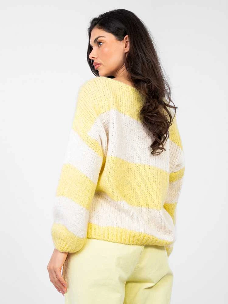 Italy Moda Sweter-MI-SW-0203.71-jasny geltona