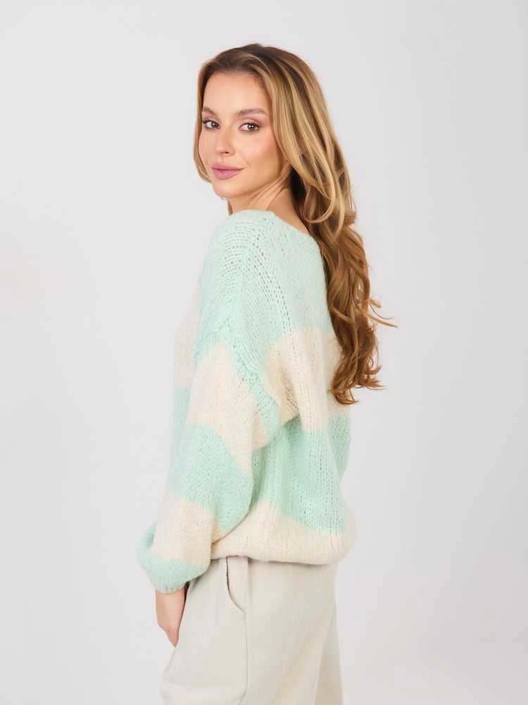 Italy Moda Sweter-MI-SW-0203.71-mietowy