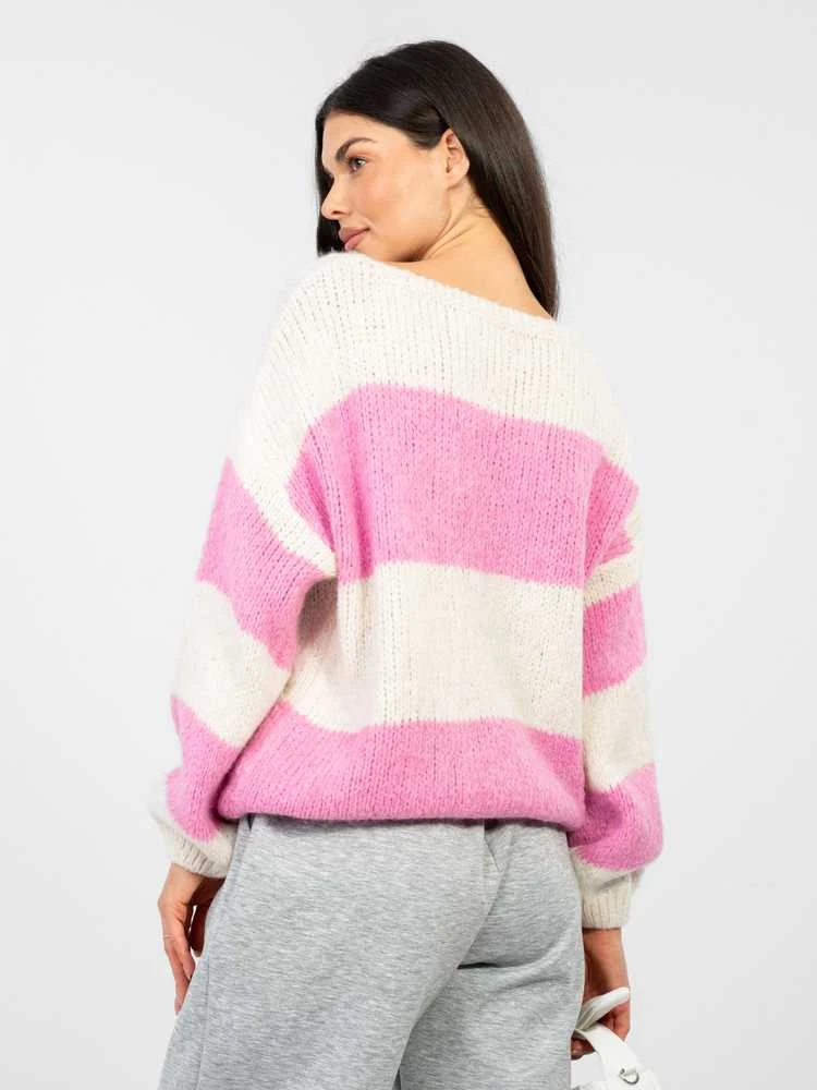 Italy Moda Sweter-MI-SW-0203.71-rožinė