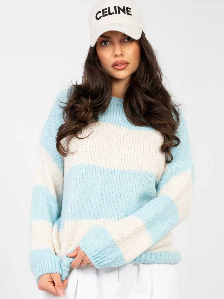 Italy Moda Sweter-MI-SW-0203.71-šviesiai mėlyna
