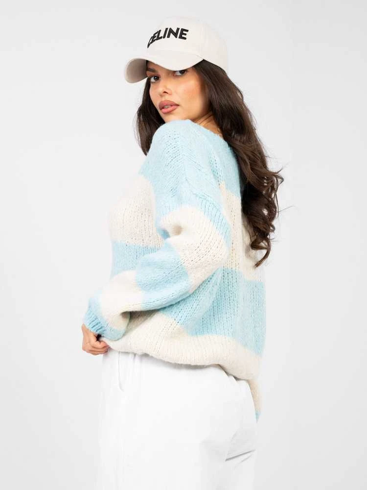 Italy Moda Sweter-MI-SW-0203.71-šviesiai mėlyna