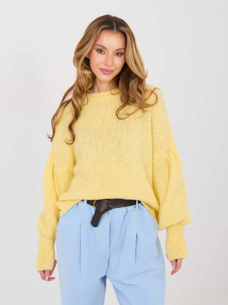 Italy Moda Sweter-MI-SW-0302.18-jasny geltona