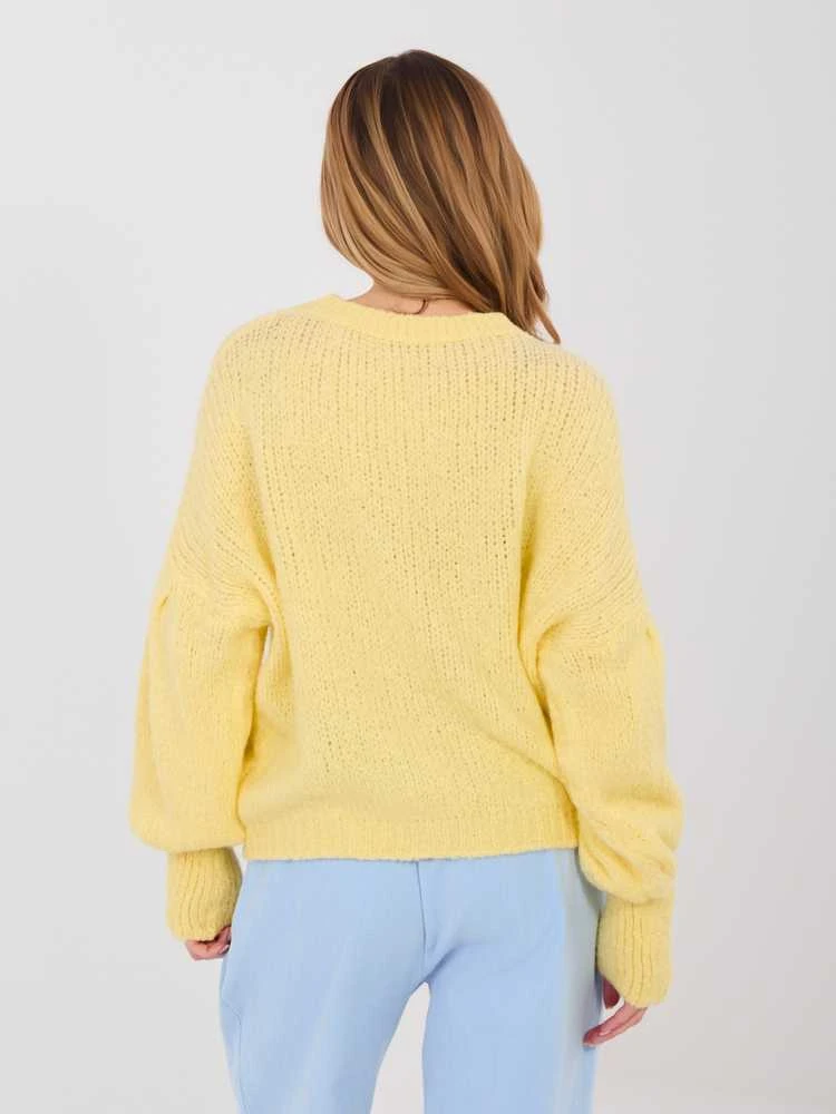 Italy Moda Sweter-MI-SW-0302.18-jasny geltona
