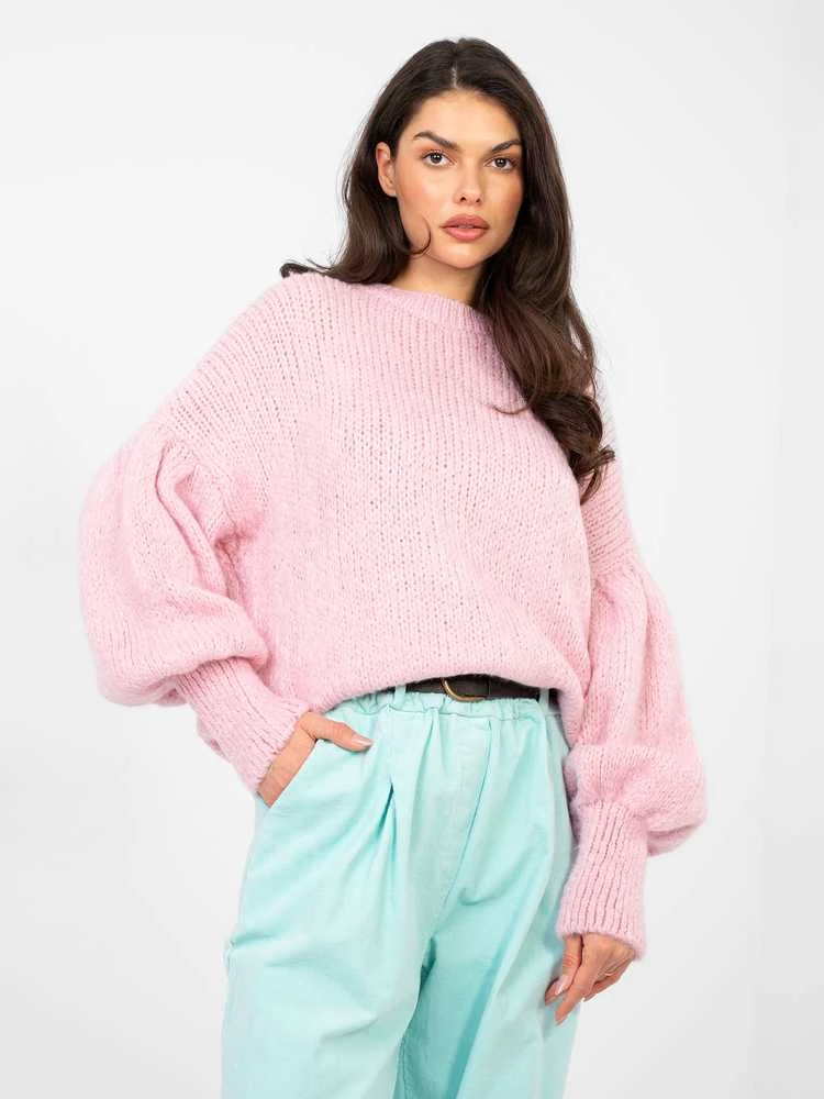 Italy Moda Sweter-MI-SW-0302.18-jasny rožinė