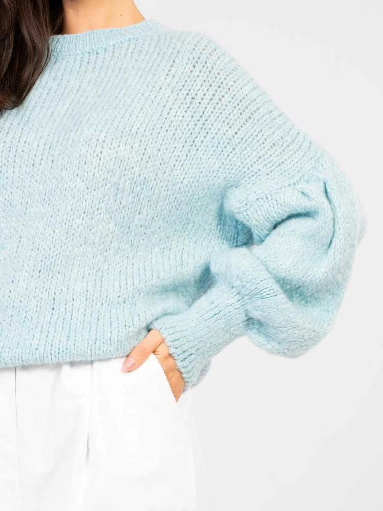 Italy Moda Sweter-MI-SW-0302.18-šviesiai mėlyna