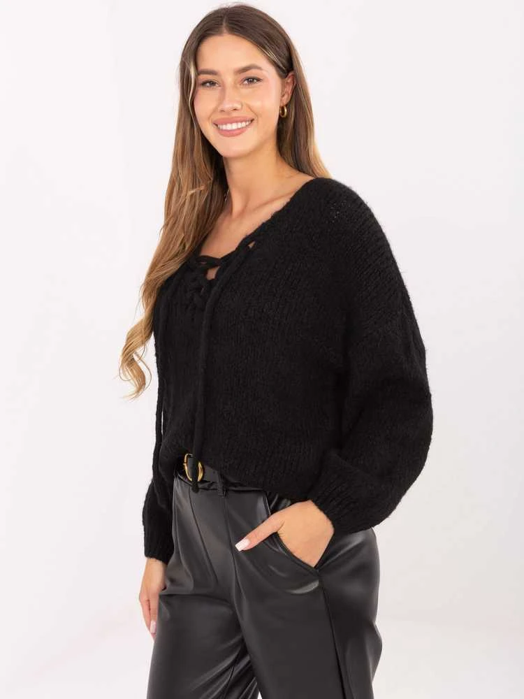 Italy Moda Sweter-MI-SW-0919.18-juoda