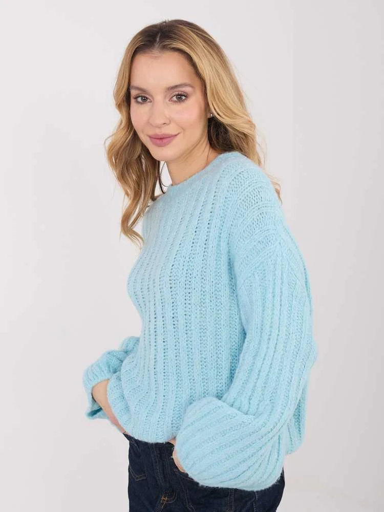 Italy Moda Sweter-MI-SW-1215.51-šviesiai mėlyna