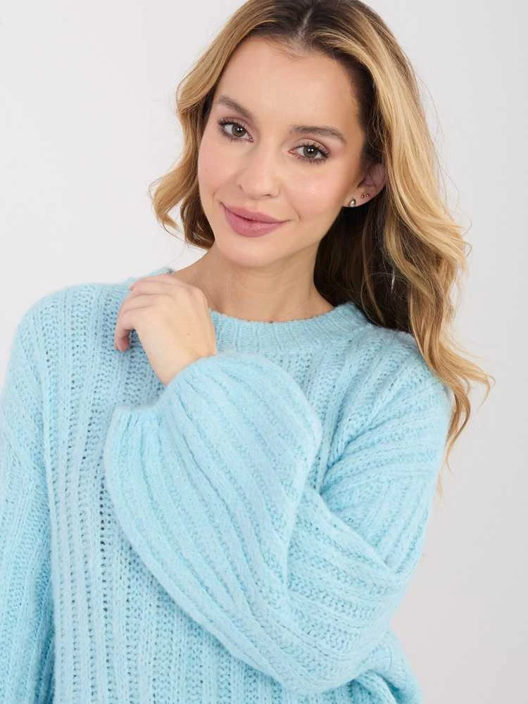 Italy Moda Sweter-MI-SW-1215.51-šviesiai mėlyna