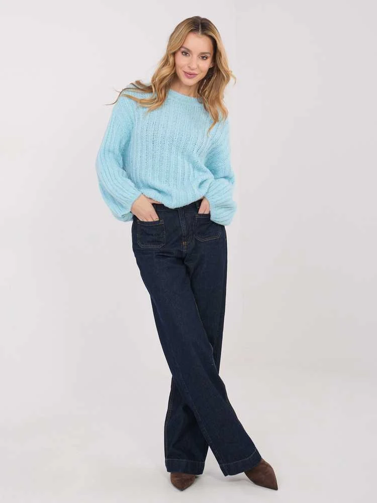 Italy Moda Sweter-MI-SW-1215.51-šviesiai mėlyna