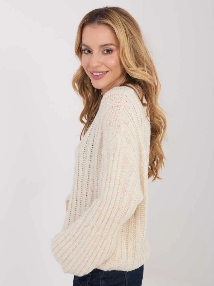 Italy Moda Sweter-MI-SW-1215.97-jasny smėlio spalva