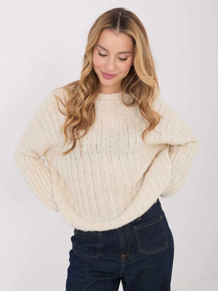 Italy Moda Sweter-MI-SW-1215.97-jasny smėlio spalva