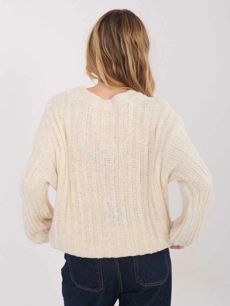 Italy Moda Sweter-MI-SW-1215.97-jasny smėlio spalva